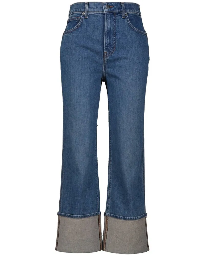 Veronica Beard Damen Jeans DYLAN HIGH RISE STRAIGHT LEG Darkblue