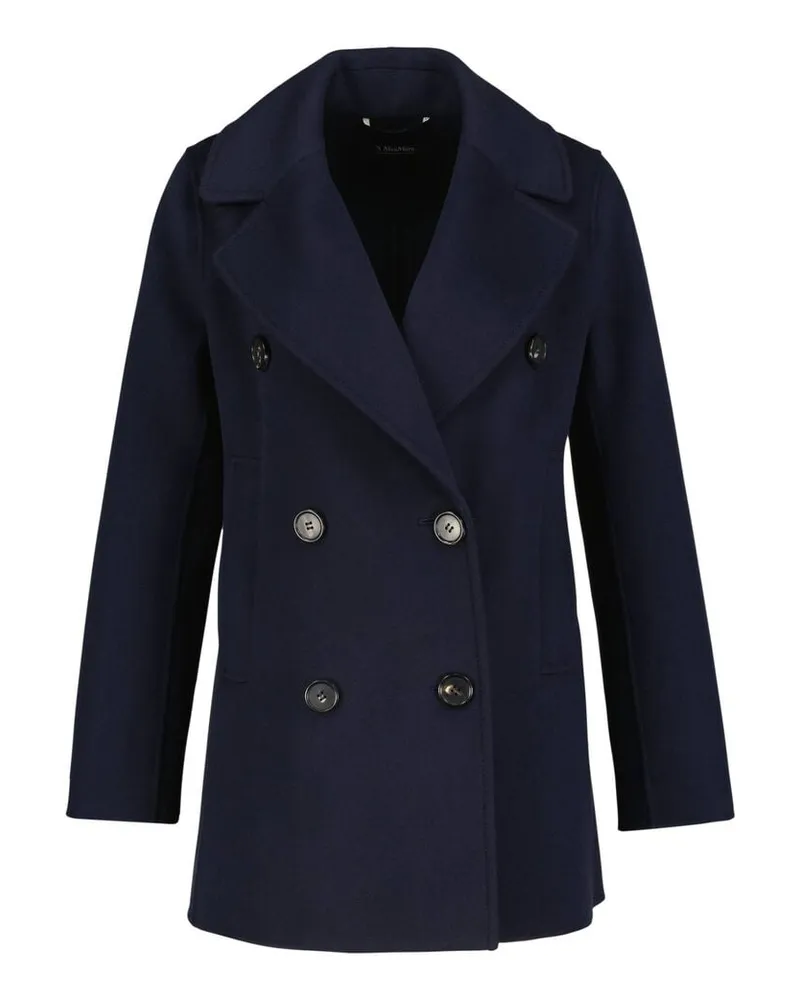Max Mara Damen Cabanjacke aus Schurwolle Marine