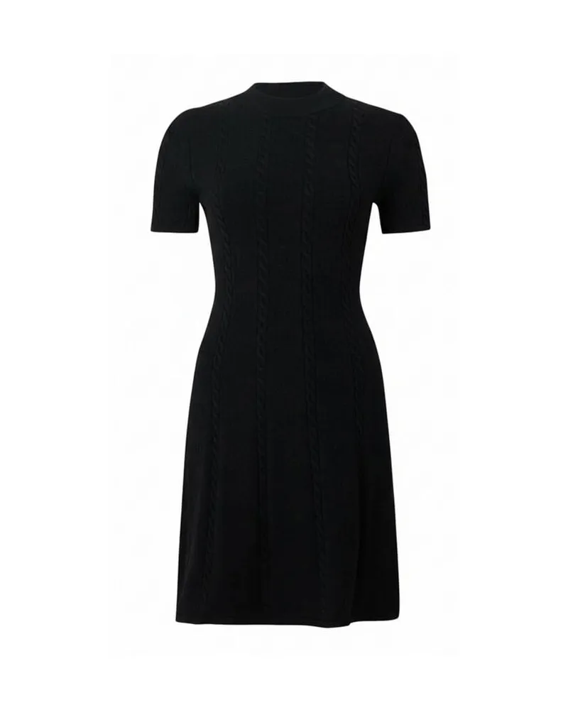 HUGO BOSS Damen Strickkleid SINANTY Schwarz