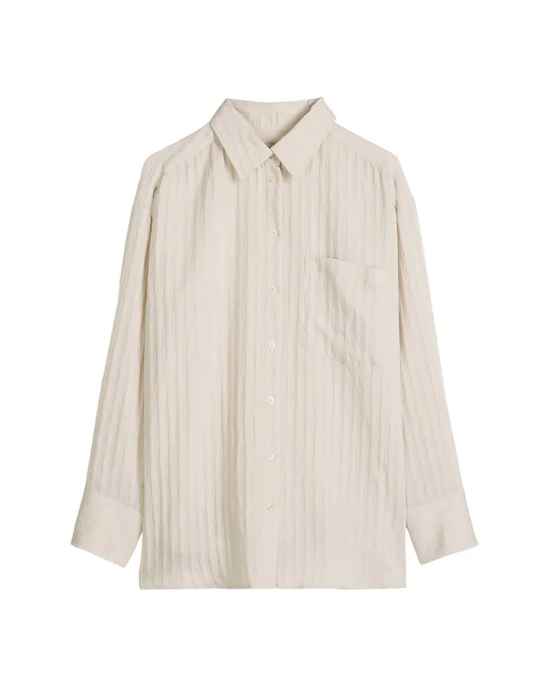 Marc O'Polo Damen Bluse aus Modalmix Offwhite