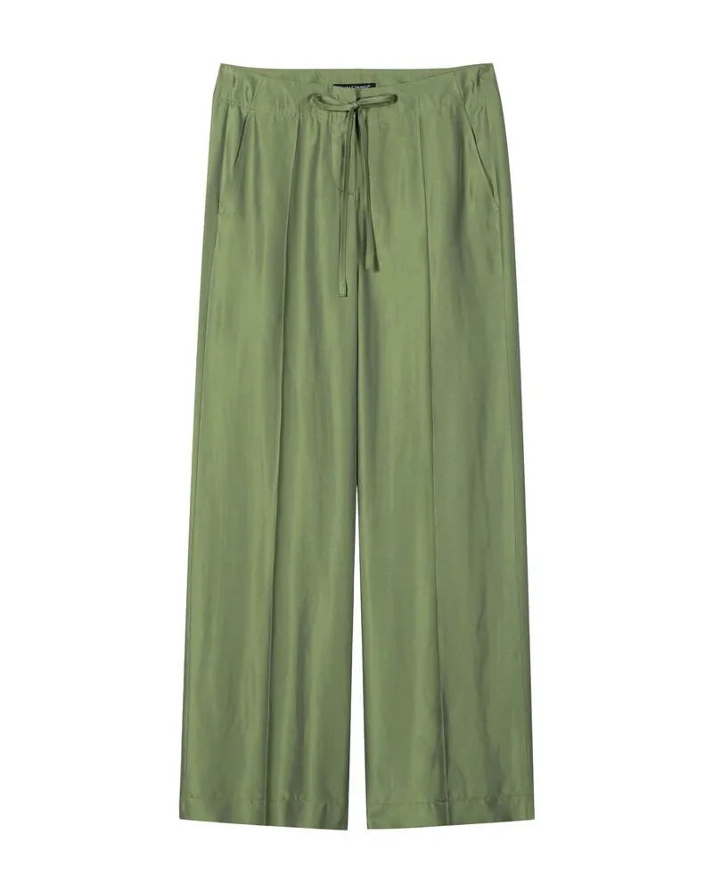 Luisa Cerano Damen Stoffhose Wide Leg Khaki
