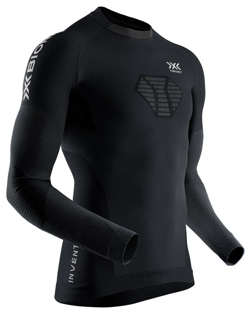 X-Bionic Herren Laufshirt INVENT 4.0 RUNNING SHIRT LG SL Schwarz