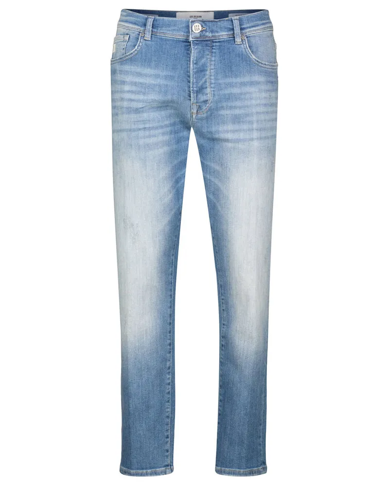 Goldgarn Herren Jeans Relaxed RHEINAU Cropped Fit Bleu