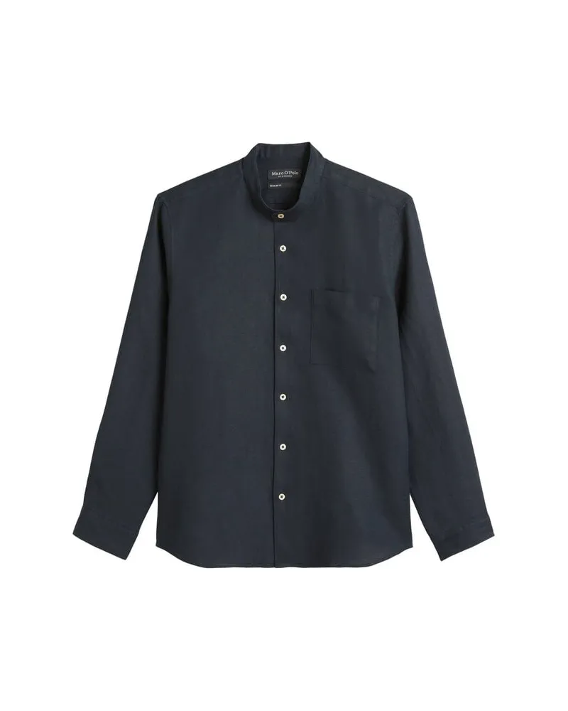 Marc O'Polo Herren Leinenhemd Regular Fit Marine