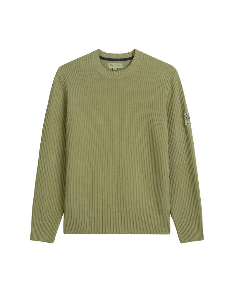 Marc O'Polo Herren Strickpullover aus Bio-Baumwolle Grün