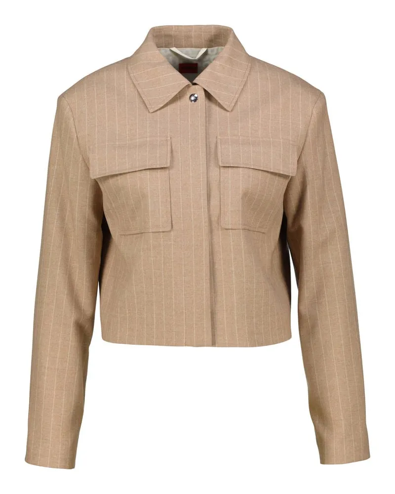 HUGO BOSS Damen Blazer aus Flanell ALERO Camel