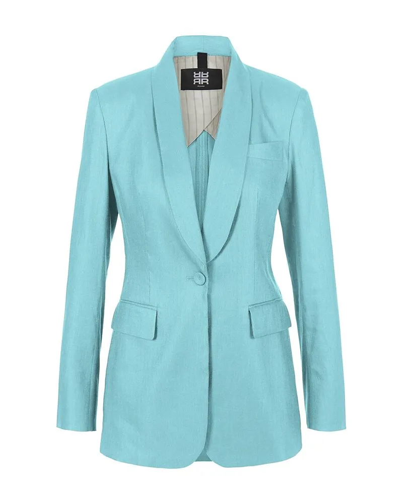 Riani Damen Blazer aus Leinen-Stretch Aqua