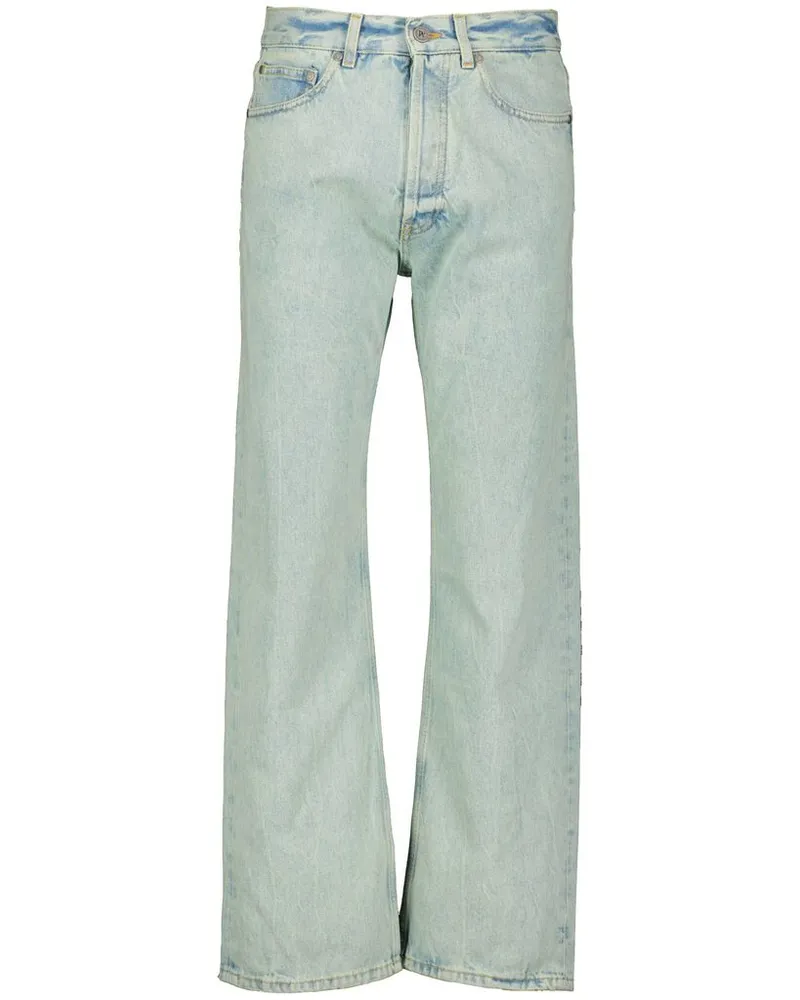 Palm Angels Herren Jeans OVERDYE LOGO DENIM PANTS Bleached