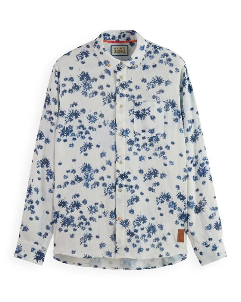 Scotch&Soda Herren Hemd Langarm Weiss