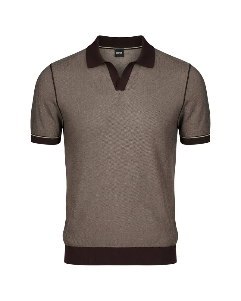 HUGO BOSS Herren Pullover H-NARCISO Braun