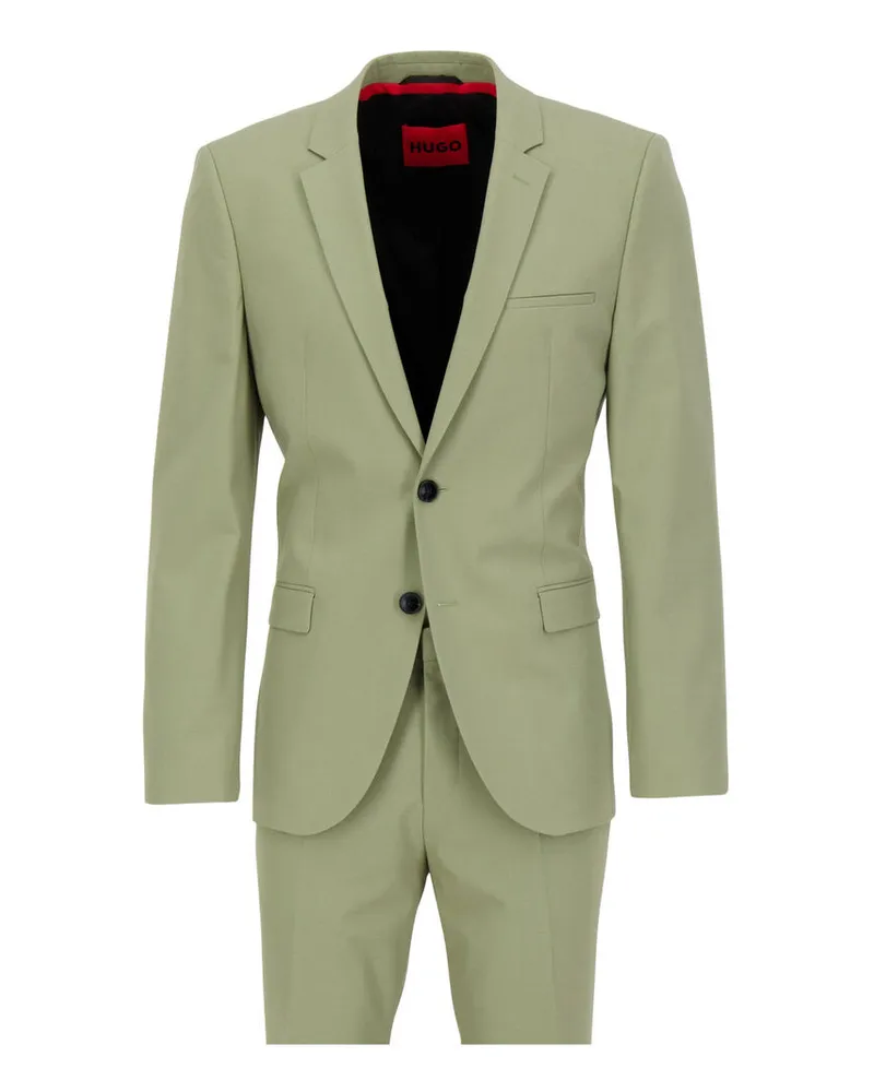 HUGO BOSS Herren Anzug mit Wolle ARTI/HESTEN232X Extra Slim Fit Olive