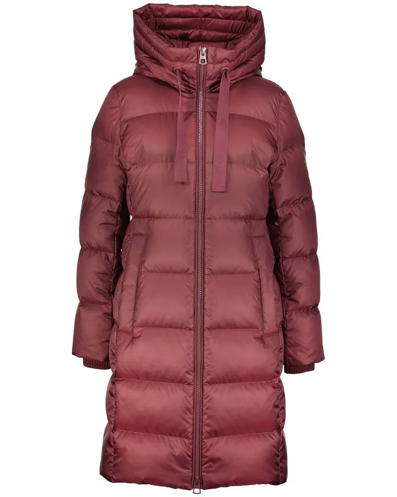 Marc O'Polo Damen Daunenmantel mit Kapuze Aubergine