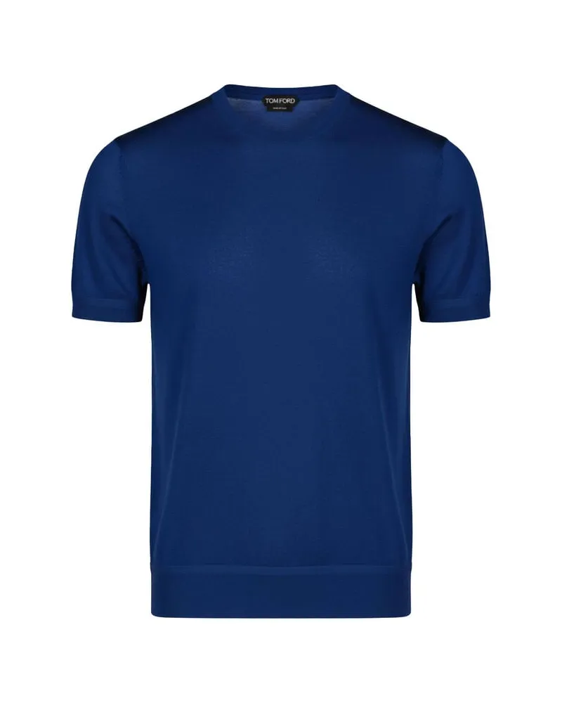 Tom Ford Herren Pullover mit Kaschmir und Seide Marine