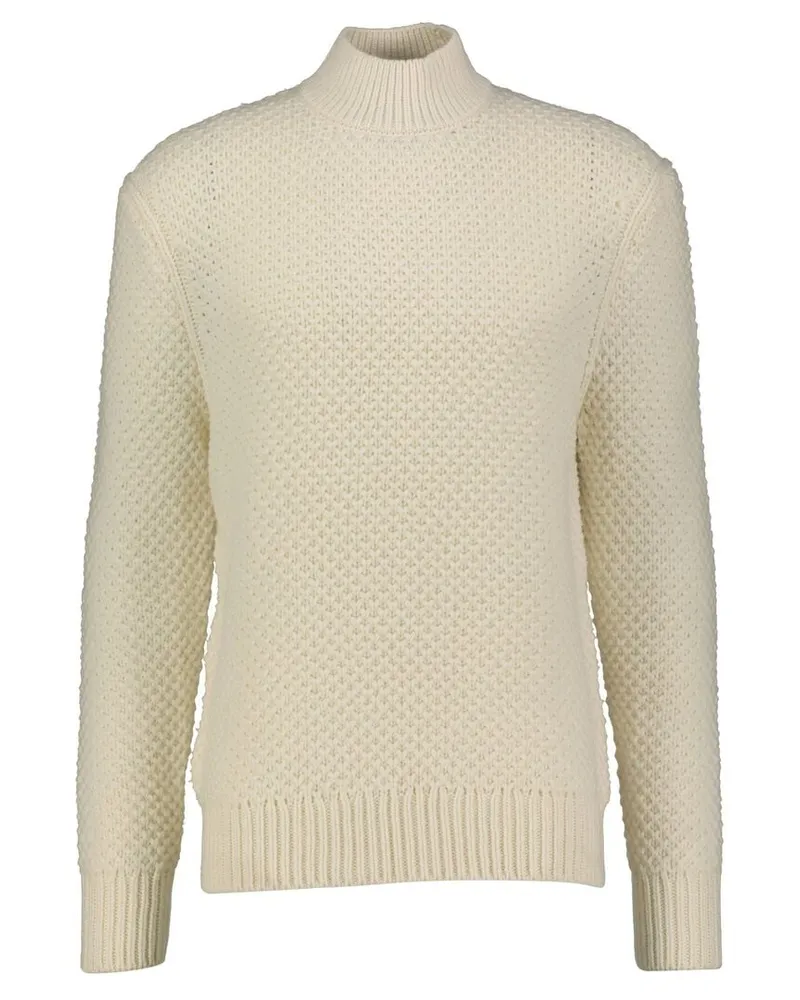 HUGO BOSS Herren Strickpullover aus Wolle C-HELETTO Weiss