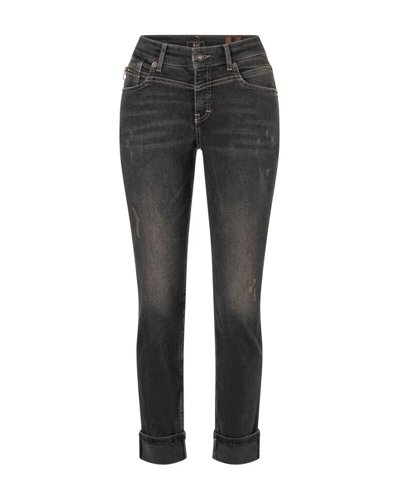 MAC Jeans Damen Jeans "Rich Slim" Straight Fit Slim Leg Braun