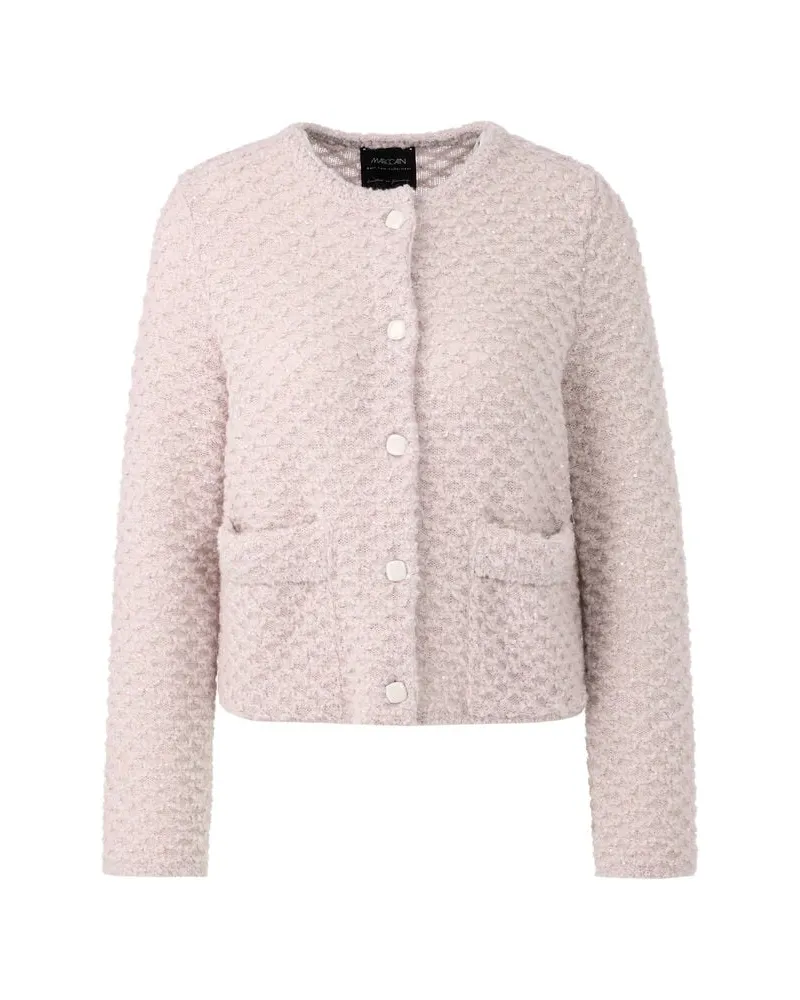 Marc Cain Damen Strickjacke mit Alpaka und Wolle Taupe