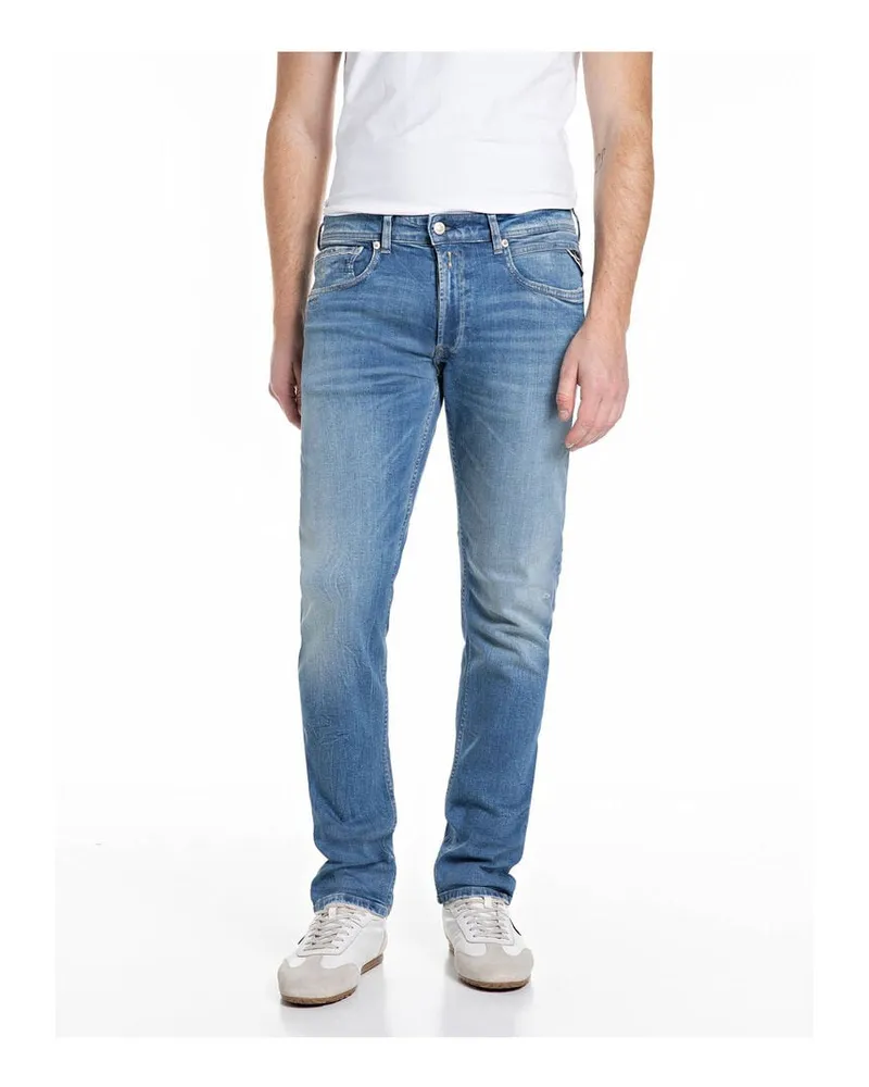 Replay Herren Jeans Straight Fit Stoned