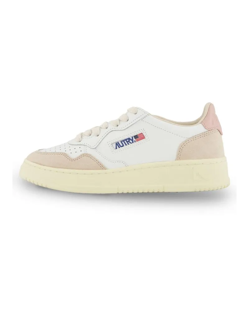 AUTRY Damen Sneaker MEDALIST LOW SUEDE MIX Offwhite