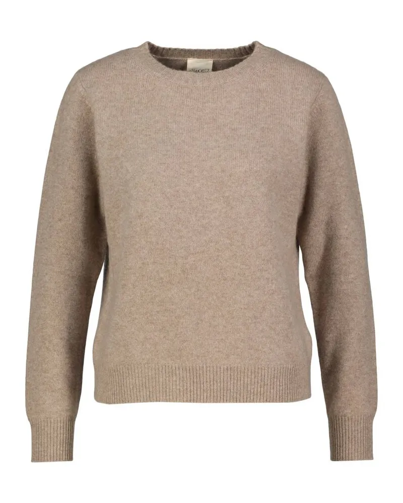 pure Damen Kaschmirpullover Taupe-mel.