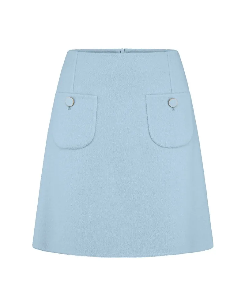 Riani Damen Minirock aus Wollmix Blau