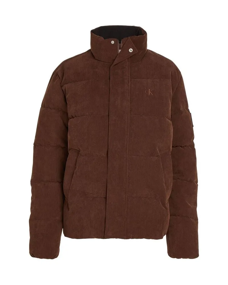 Calvin Klein Herren Steppjacke CORDUROY Braun