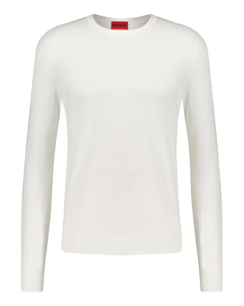 HUGO BOSS Herren Feinstrickpullover mit Viskose SAN CODY-CV Slim Fit Offwhite