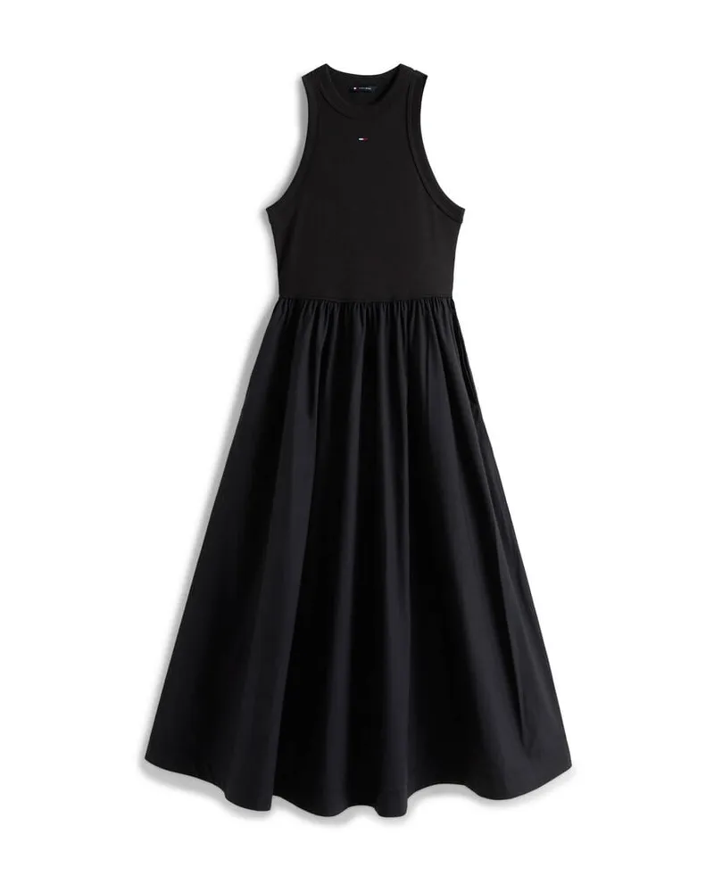Tommy Hilfiger Damen Kleid aus Popeline Schwarz