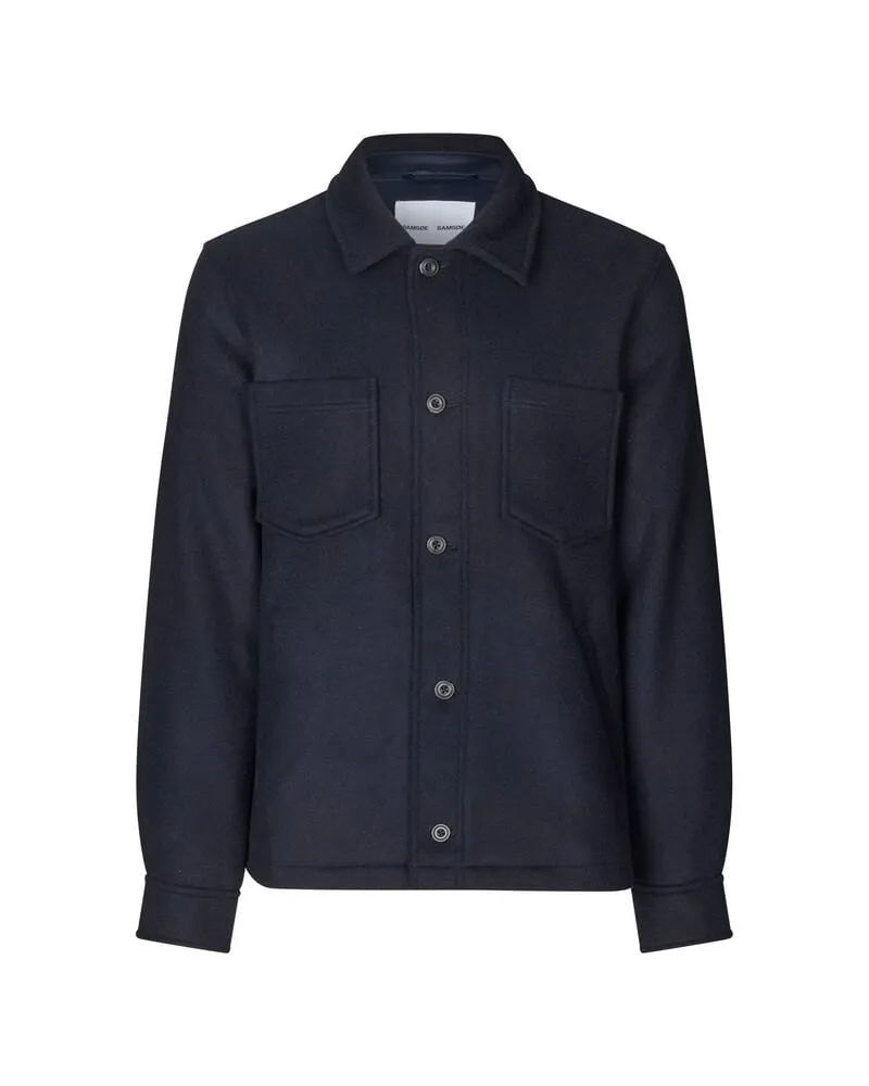 Samsøe & Samsøe Herren Hemdjacke mit Wattierung PALLY SHIRT JACKET Marine