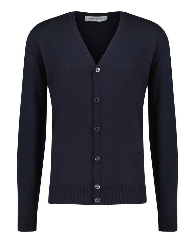 John Smedley Herren Strickjacke BURLEY Marine