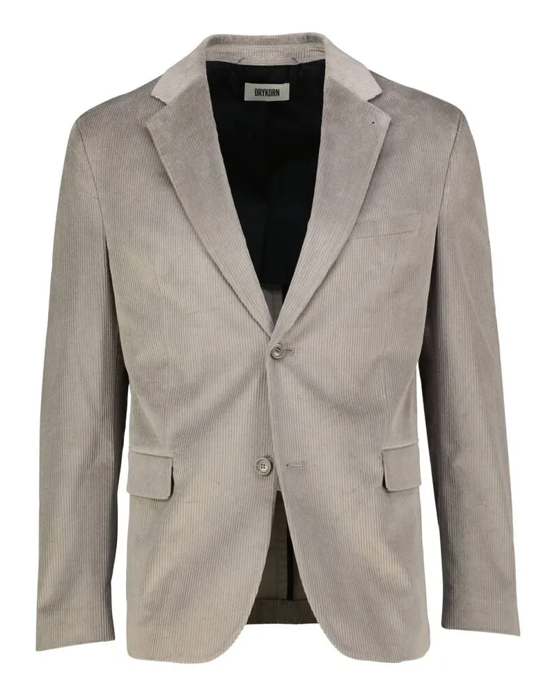 Drykorn Herren Sakko in Baumwoll-Cord YAMES Regular Fit Silber