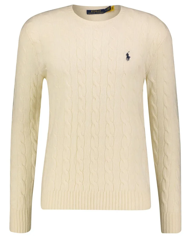 Ralph Lauren Herren Wollpullover mit Kaschmir Creme