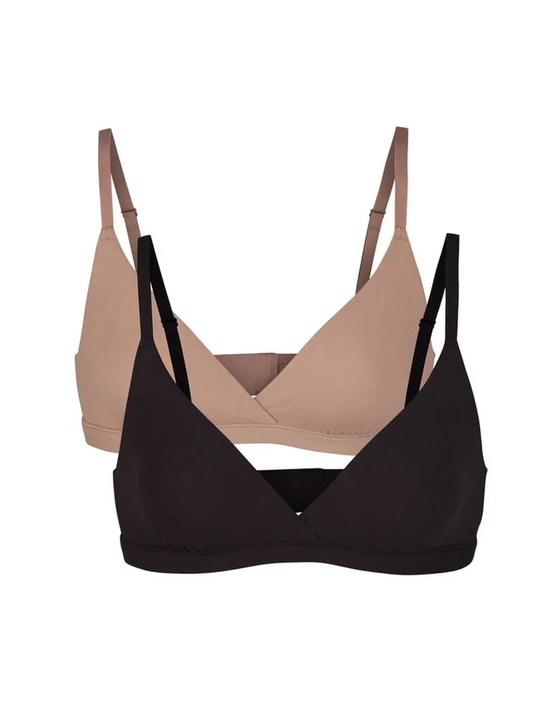 SKIMS Damen Bralette 2er-Pack Schwarz