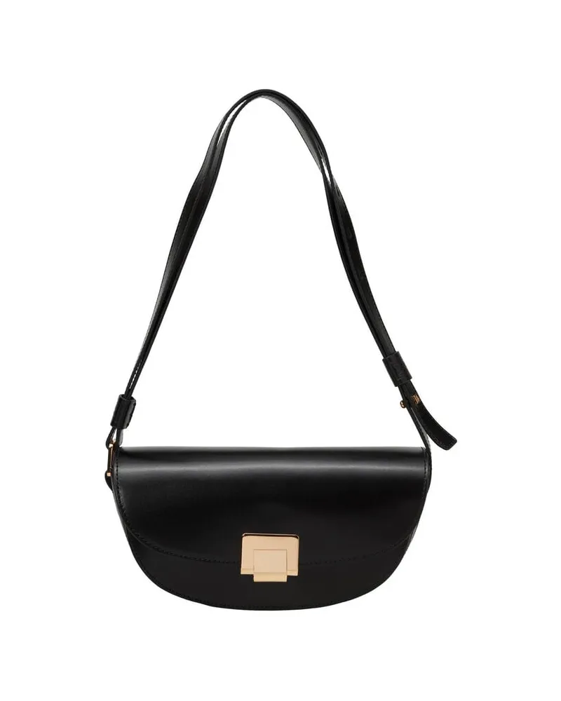 Marc O'Polo Damen Umhängetasche aus Rindsleder CROSSBODY BAG Small Schwarz