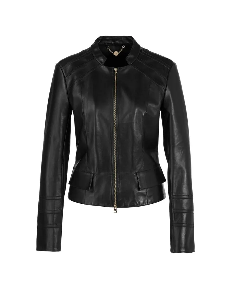 Marc Cain Damen Lammlederjacke SYDNEY Schwarz