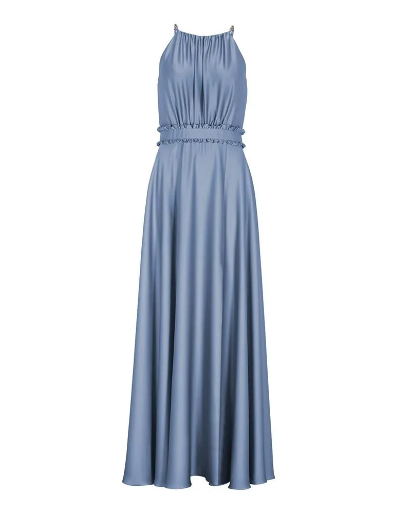 Swing Damen Abendkleid aus Satin Bleu