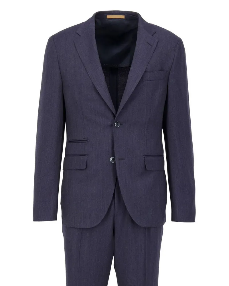 HUGO BOSS Herren Anzug L-HESTON Slim Fit Marine