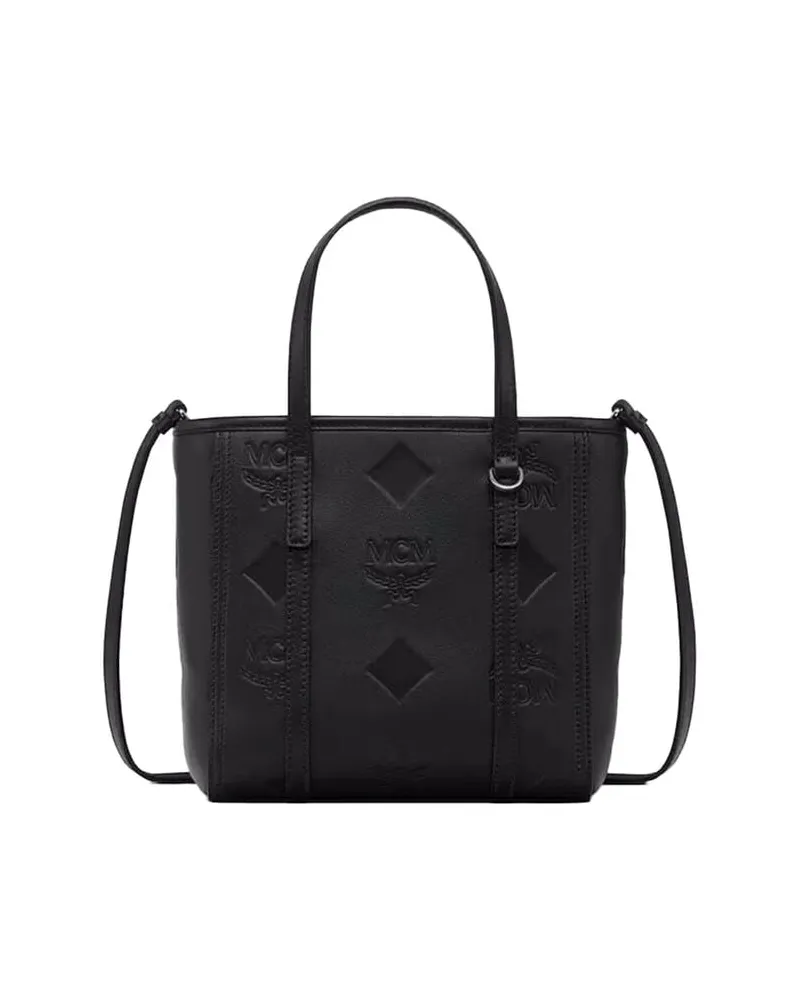 MCM Damen Shopper TONI KTHR MINI Schwarz