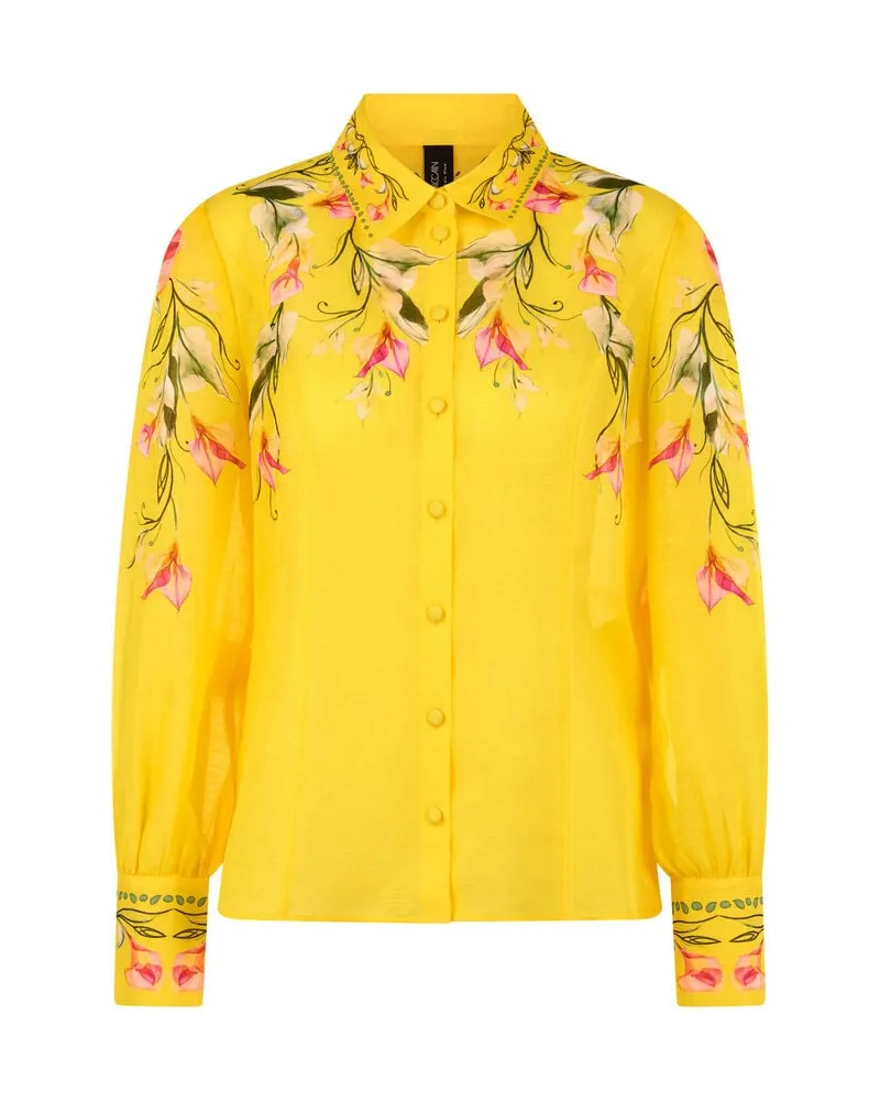 Marc Cain Damen Bluse Gelb
