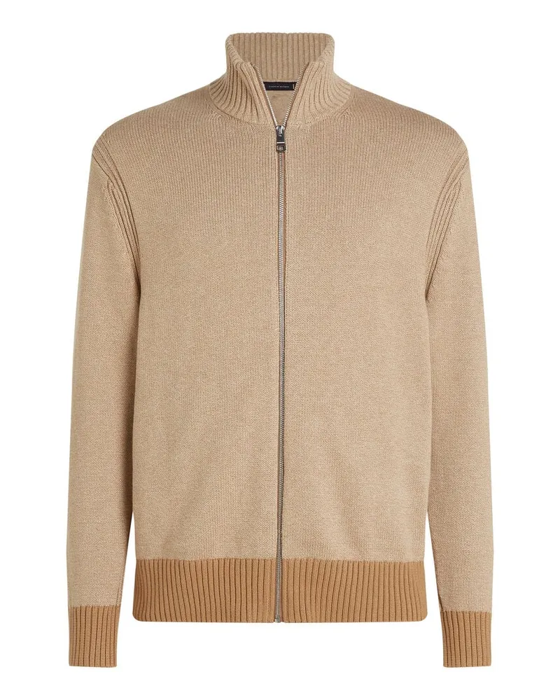 Tommy Hilfiger Herren Strickjacke MOULINE Braun