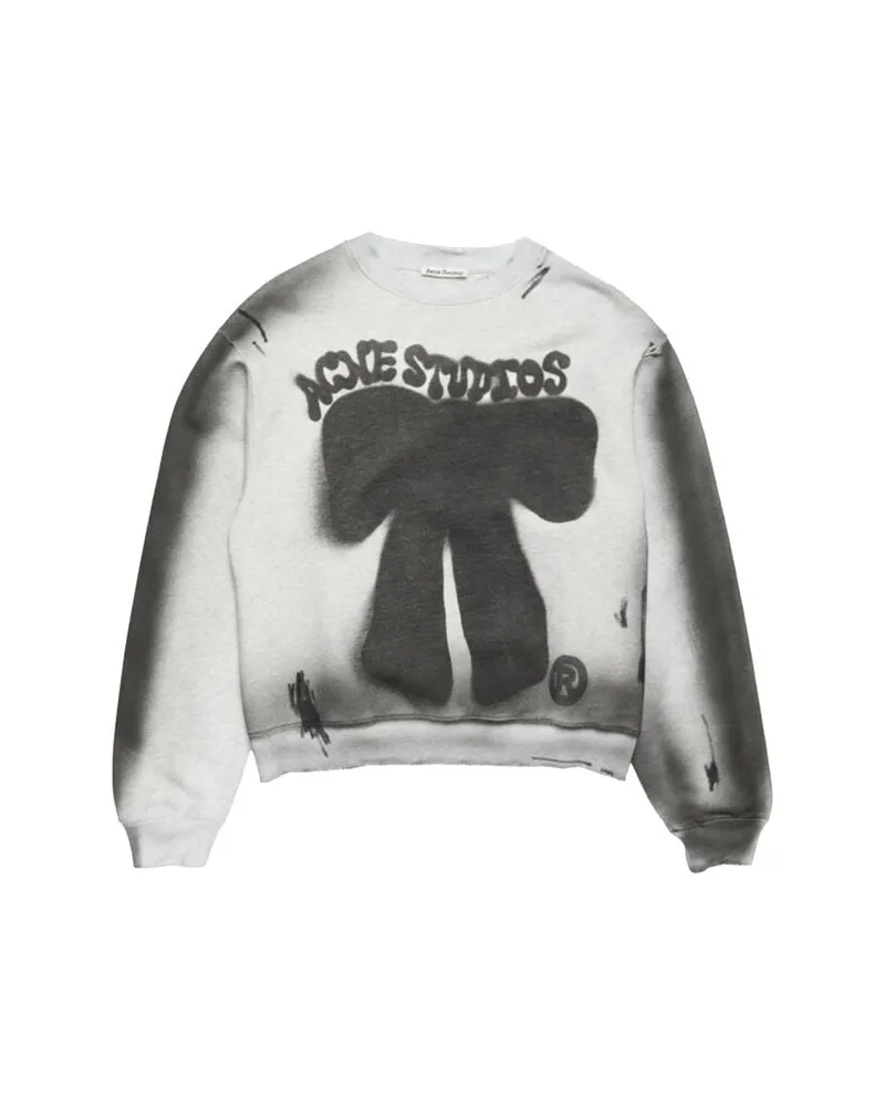 Acne Studios Herren Sweatshirt mit Fleece-Logo Grau