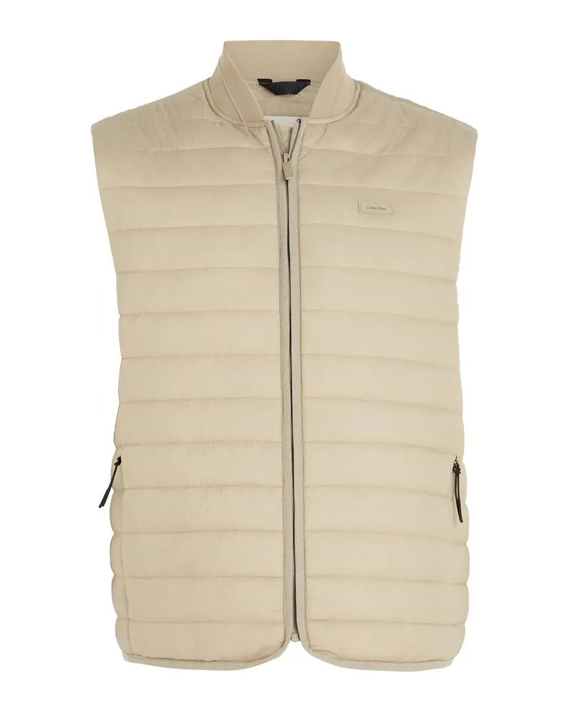 Calvin Klein Herren Steppweste QUILTED CRINKLE VEST Grau