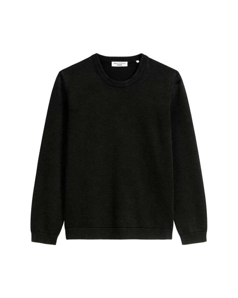 Marc O'Polo Herren Strickpullover aus Baumwolle Schwarz