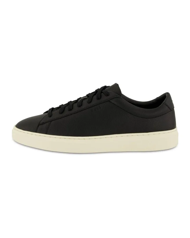 HUGO BOSS Herren Sneaker Leder KIERAN_TENN Schwarz