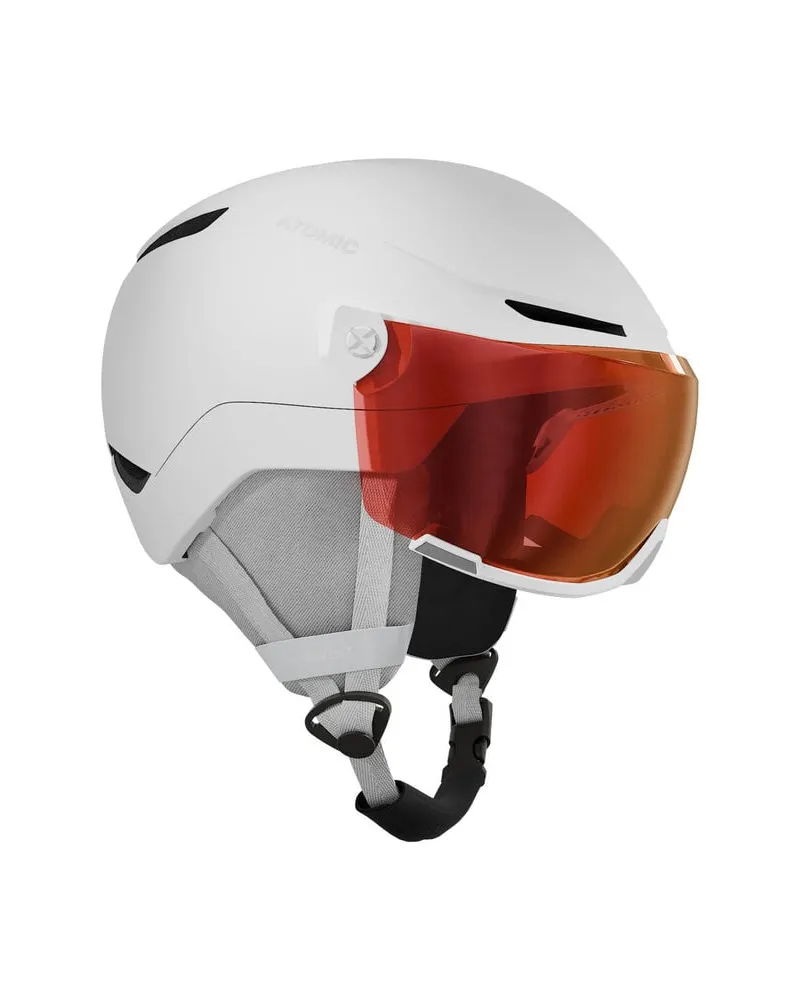 Atomic Kinder Skihelm REVENT VISOR JR Weiß