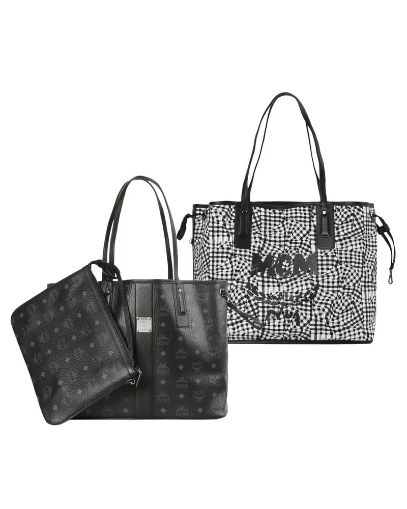 MCM Damen Wendeshopper LIZ VISETOS MONOGRAM SHOPPER Schwarz