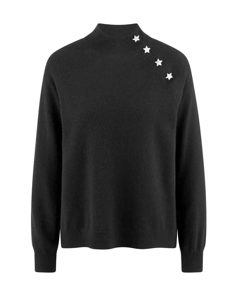 Riani Damen Strickpullover aus Wolle und Kaschmir Schwarz