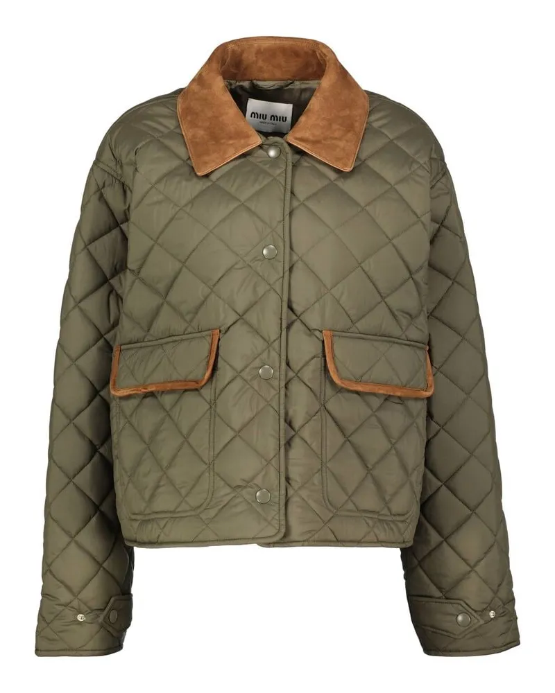 Miu Miu Damen Steppjacke Oliv