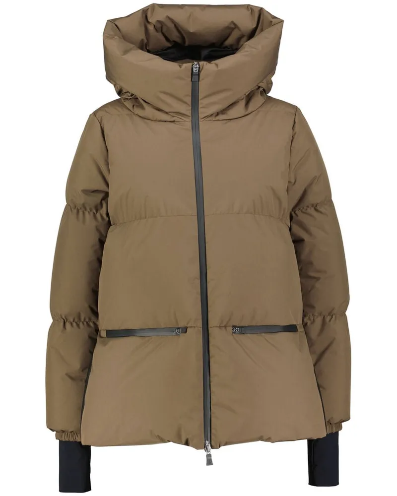 Herno Damen Daunenjacke mit Kapuze Khaki