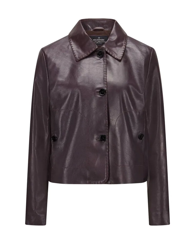 Milestone Damen Lederjacke MSDALILA Dunkelbraun