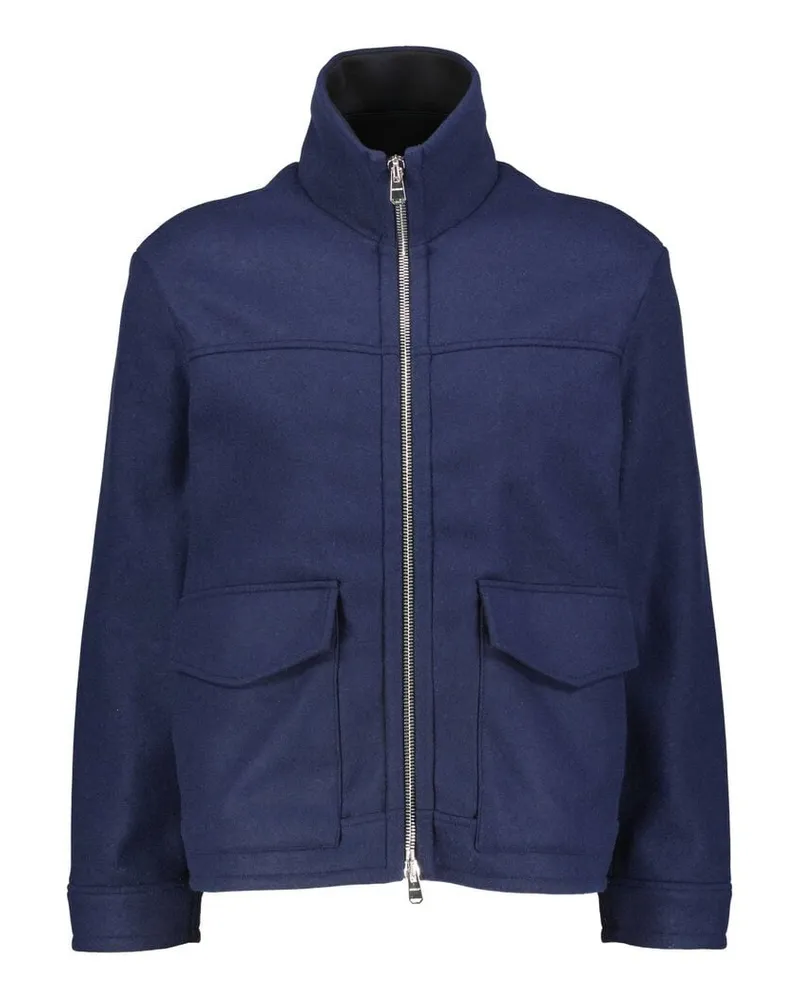 Dondup Herren Jacke mit Wolle FLEECE JACKET Marine